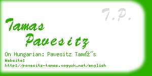 tamas pavesitz business card